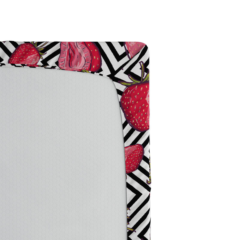 Microfiber Geometric Fitted Sheet, Full Fitted Sheet
