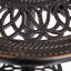 Table de bar d'extérieur en aluminium avec finition cuivre antique magnifique et stabilité légère