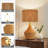 24" Bedside Natural Rattan Table Lamp