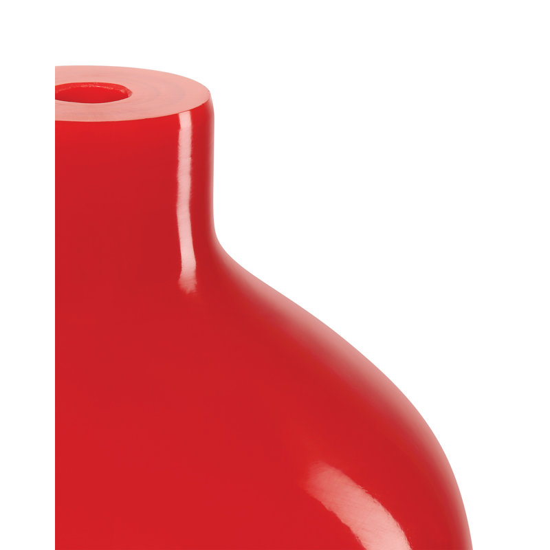 Vase de table en verre doux-amer, H 11 po x l 7,5 po x P 7,5 po