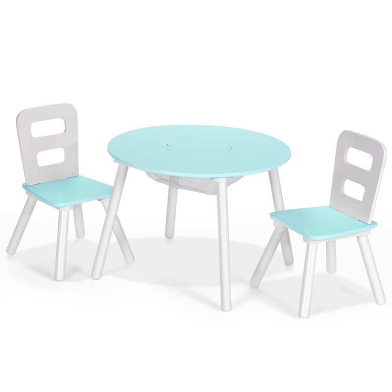 Kraig Kids 3 Piece Round Play Or Activity Table and Chair Set