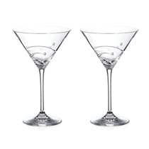 Sparkle Martini Glasses w/ Swarovski Diamonds - Set of 2