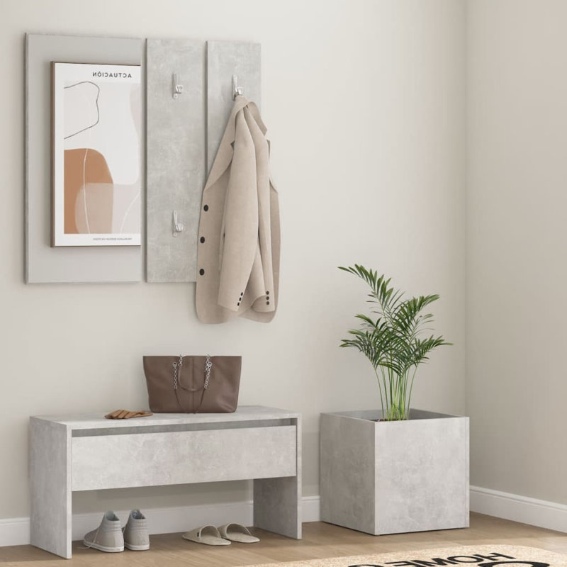 Jilek vidaXL Hallway Furniture Set Engineered Wood, Grey