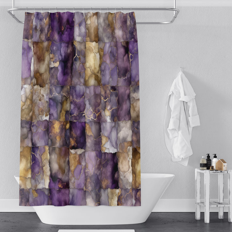 Rideau de douche en marbre Kirbyville, L 70 po x H 72 po