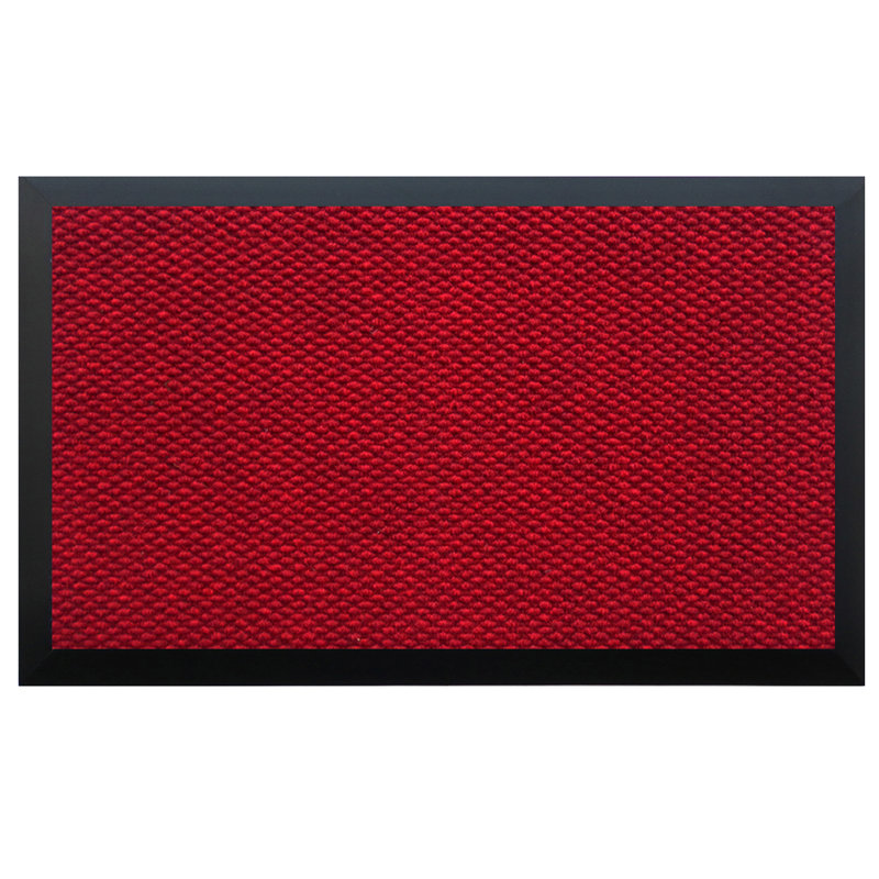 Paillasson d'extérieur antidérapant uni, 6 pi x 10 pi, Rouge foncé