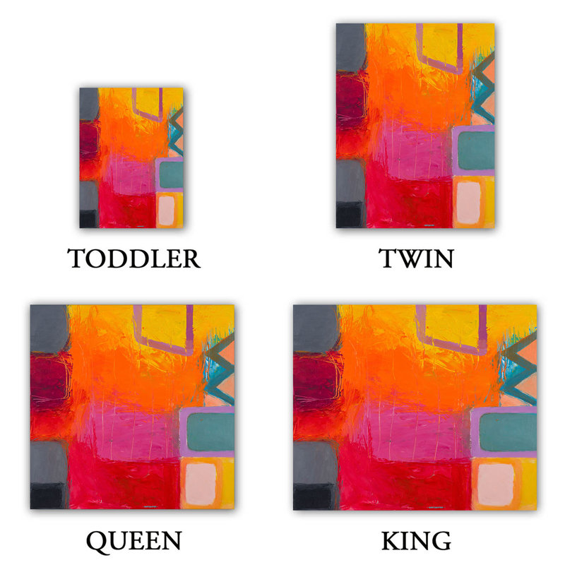 Abstract Duvet Cover, 1 Twin Duvet Cover + 1 Standard Sham