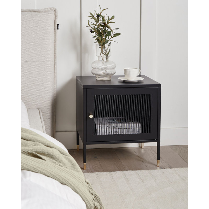 OSSETT 45cm W Steel Bedside Table