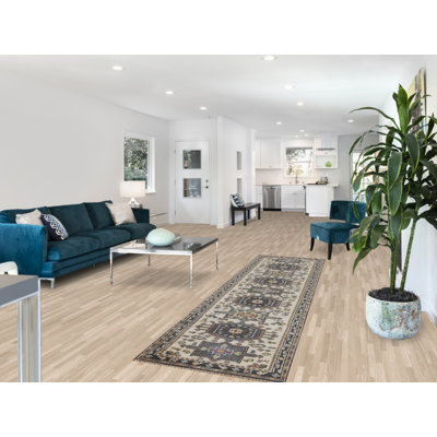 Tapis de couloir géométrique traditionnel en laine 3 x 10