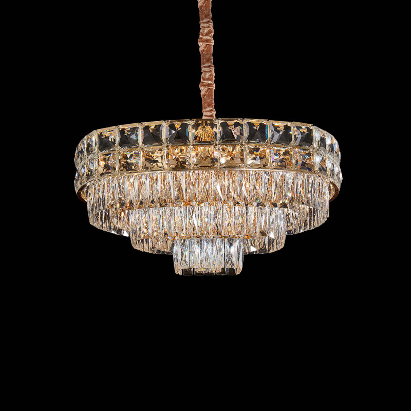 Soleil 13-Light Crystal Chandelier - Gold