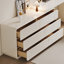 Coiffeuse avec miroir lumineux, 6 tiroirs, 1 chaise