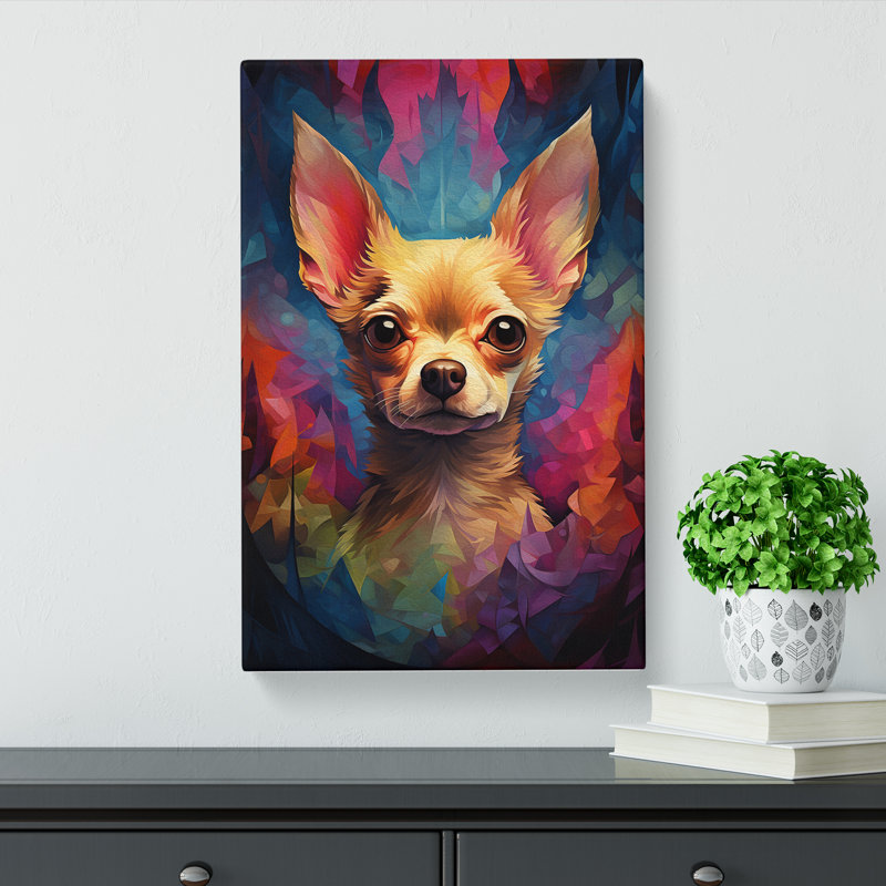 Chihuahua Orphism - Wrapped Canvas Print, 60cm H x 40cm W x 3cm D
