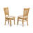 3 Piece Dining Table Set for Small Spaces Contains a Round Dining Room Table with Pedestal and 2 Linen Fabric Upholstered Chairs, 30x30 Inch, Oak-1814906211-1814906210