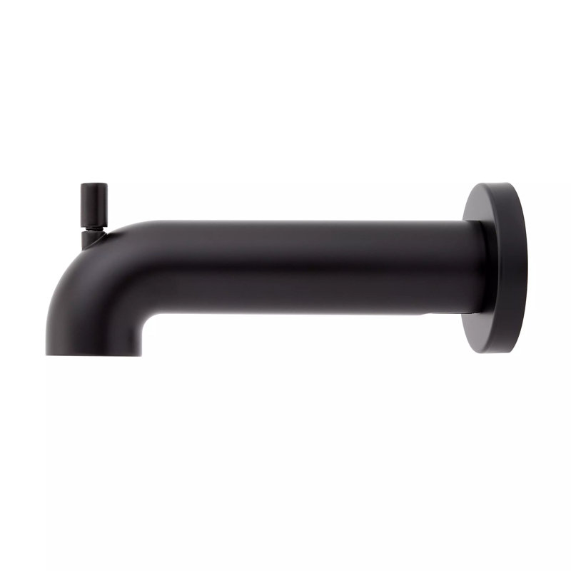 Lexia 6-7/8" Integrated Diverter Tub Spout, Matte Black