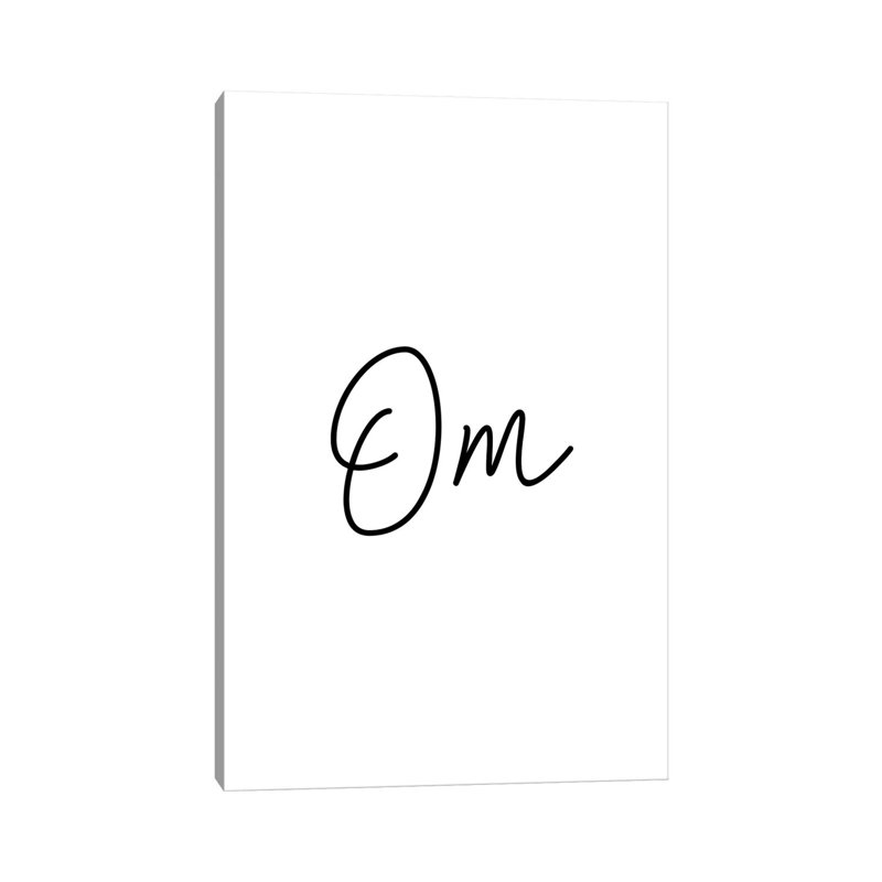 Om Girl 1 Piece Wall Art on Canvas, 20.32 cm H x 30.48 cm W, Wrapped Canvas