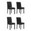 Chaises capitonnées moelleuses 5 pièces brun