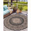 Tapis de couloir contemporain de couleur noire Hintz-1654881382
