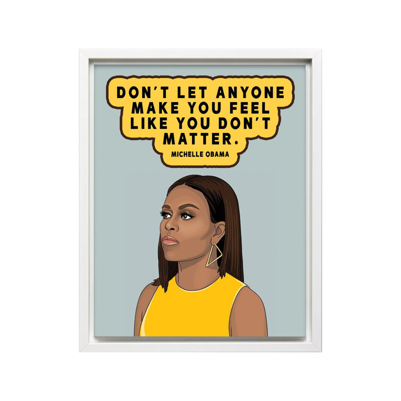 Don't Let Anyone, Canvas, 12"H x 16"W, White Framed