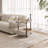 Rolling Side Table with Wheels, Oval