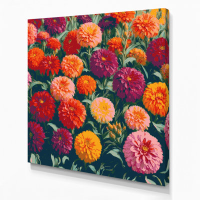 Art mural sur toile Botanical Zinnias