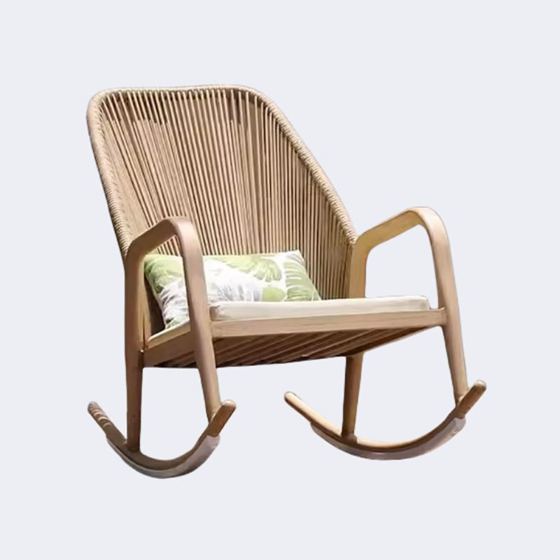 Chaise berçante simple simple et moderne, Brun