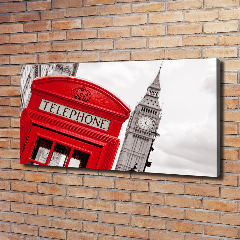 Telephone Booth - Wrapped Canvas Print