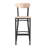Commercial Metal Barstool with Wood Seat and Boomerang Back-85712095