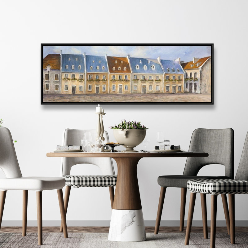 Vieille ville de Québec, reproduction sur toile, H 60 po x l 20 po