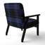Fauteuil d'appoint rembourré à motif tartan vert et orange Fetullah-384490495-384490243