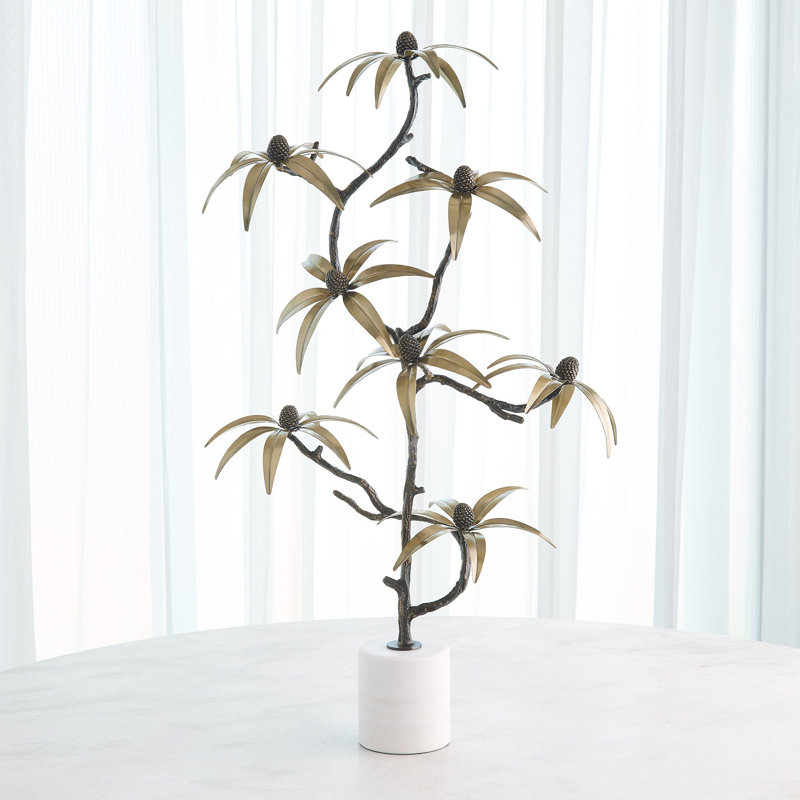 Black-Eyed Susan Sculpture-Bronze/Brass