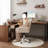 Solid Wood L-Shaped Desk with Integrated Bookshelf-418042454