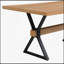 X-shaped Legs Dining Table with Rustic Charm and Spacious Surface for Traditional or Industrial Spaces