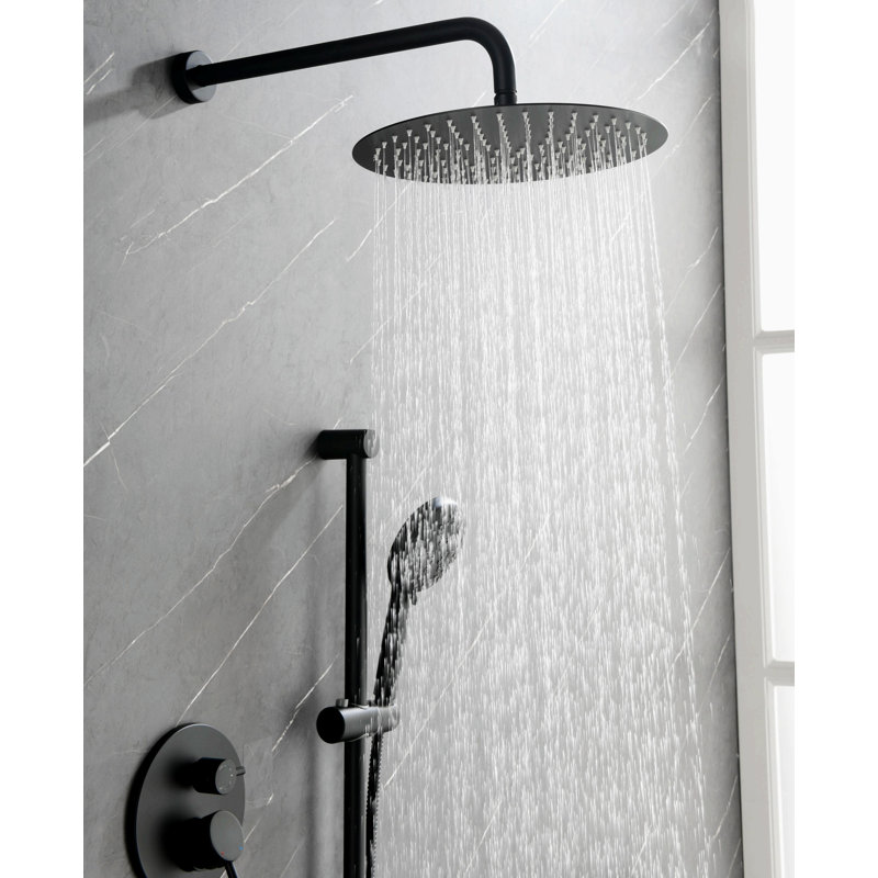 Système de douche complet, Noir mat