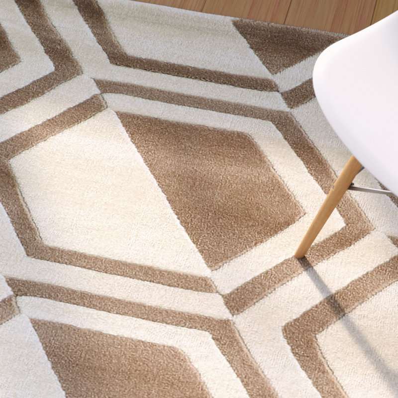 Geometric Indoor Rug, Rectangle 5' x 7'