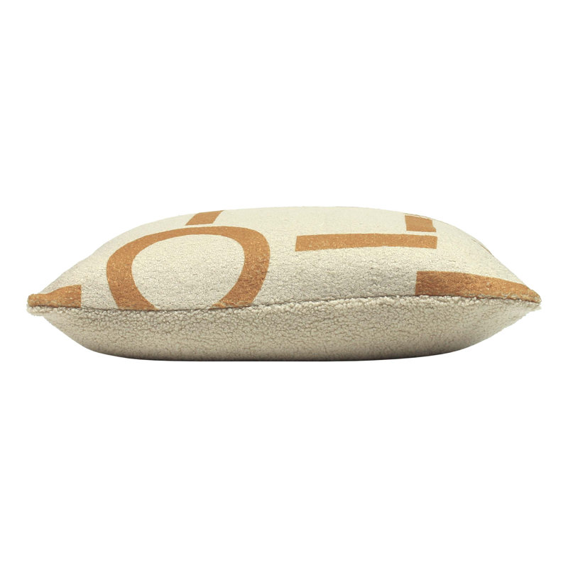 Geometric Square Throw Cushion, Ginger