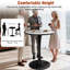 Round Marble Top Metal Base Dining Table-812122793