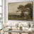 Extra Large Wall Art Fabric Print - Vintage Landscape Classic Countryside Trees and Field Rustic for Artwork Decor for Living Room or Bedroom - "Frame Assembly Required (Unfinished Frame)"-117800045
