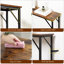 Console Table With Charging Station For Living Room, Rustic Brown-233212782