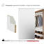 5 Lite Frosted Glass White MDF Interior Door with Adjustable Jamb - Modern Prehung Design-103554246-103554249