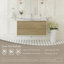 Meuble-lavabo flottant avec lavabo et armoire de rangement murale-310377031
