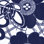 Indigo floral Katagami III