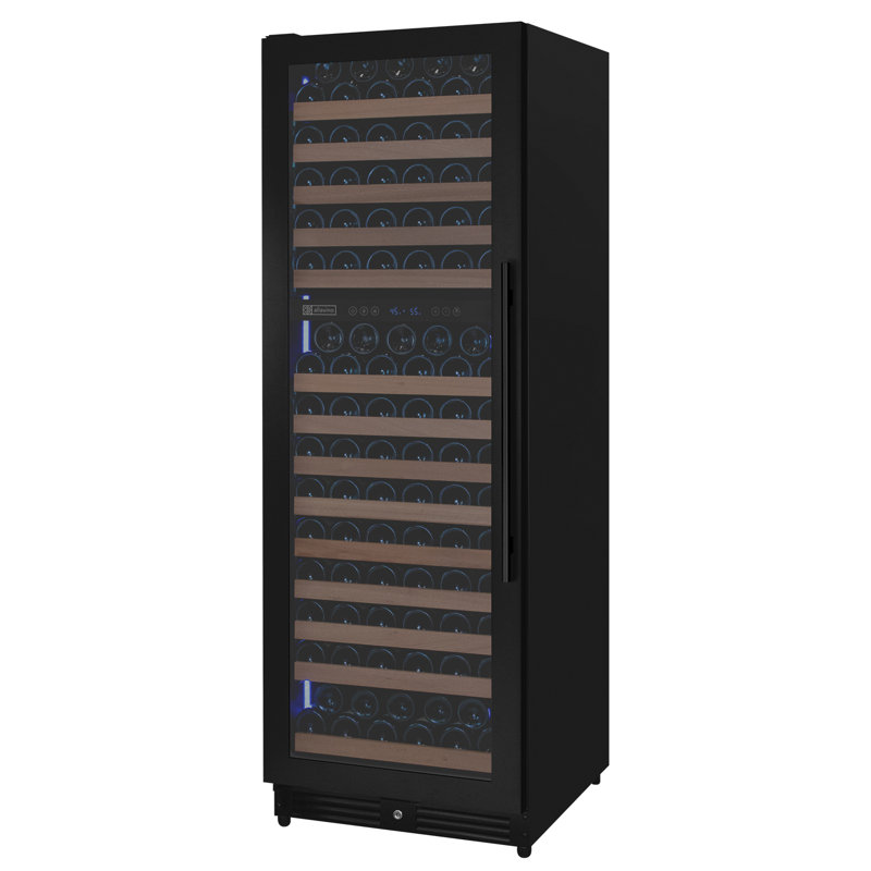 Allavino Reserva Series 172 Bottle Dual Zone Built-in Wine Refrigerator with Black Metal Door - Left Hinge, Right Handed