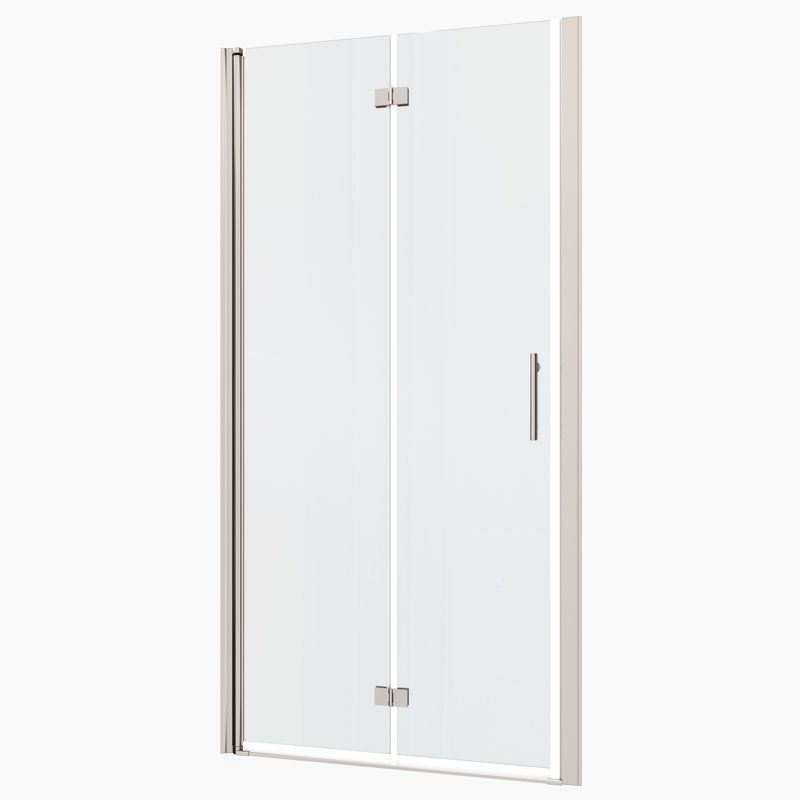 Universal Pivot Shower Door With 1 3/8" Adjust. 1/4" Tempered Glass 3672. Wall Channel, #304 Stainless Steel Handle. Tested 36000 Times For Open & Close. Smooth System, Great Leakage. Adjustable.