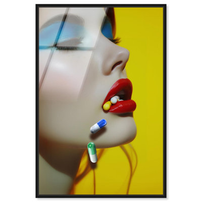 Oliver Gal Supplements Fashion - Framed Acrylic Glass Wall Art