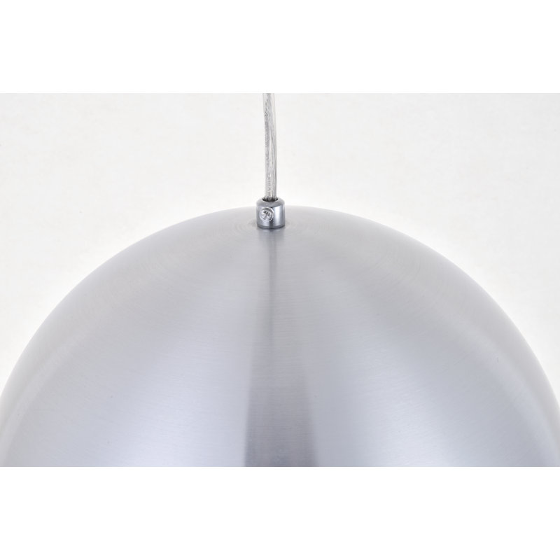 Luminaire suspendu en forme de dôme à 1 lumière Beaudry, H 6,5 po x l 11,5 po x P 11,5 po, Nickel bruni