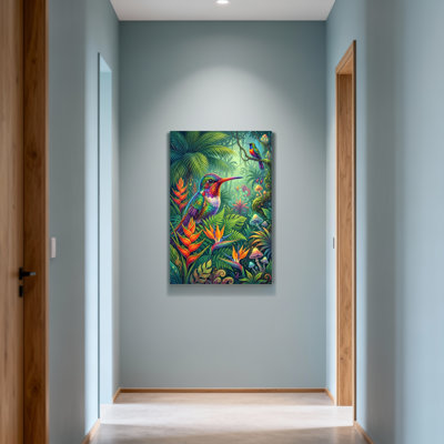 Animals Tropical Birds And Exotic Flowers Pattern