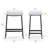 Jillie 27.2" Counter Stool with Saddle Seat Modern Backless Barstool Upholstered Cafe Chair