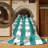 Machine Washable Checkered Blue Area Rug-414682575