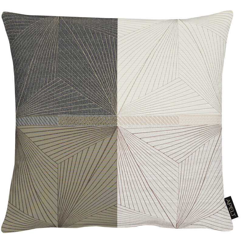 Geometric Square Cushion, 45 cm x 45 cm, Brown, Polyester