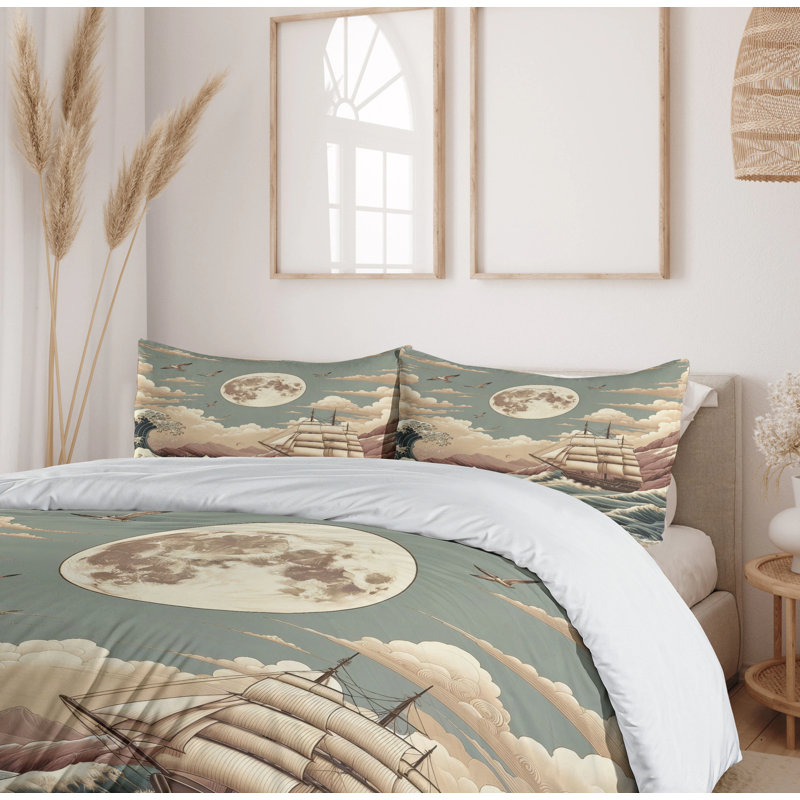 Nautical Duvet Cover, Queen Duvet Cover + 2 Standard Shams