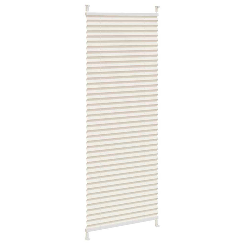 Room Darkening Pleated Blind, Cream, 60cm W x 100cm L
